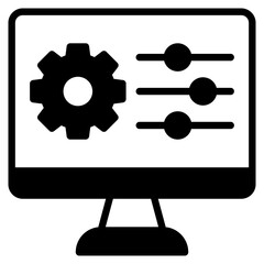 Computer Settings outline mixed icon