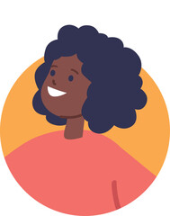 Girl child with curly hair