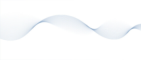Abstract wave lines in blue gradient on minimalist background. Futuristic and dynamic look, perfect for tech, digital, and modern design projects.