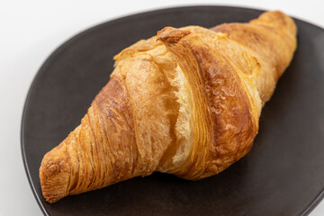 Fresh and Tasty Golden Croissant. Delicious Breakfast