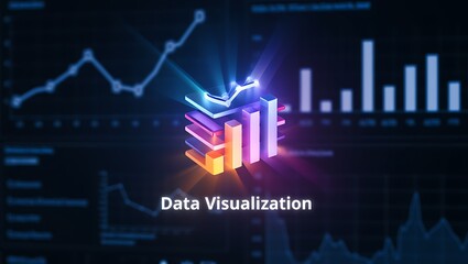 Data Visualization Glowing Charts And Statistics Analysis