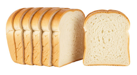 Sliced bread loaf golden crust edge