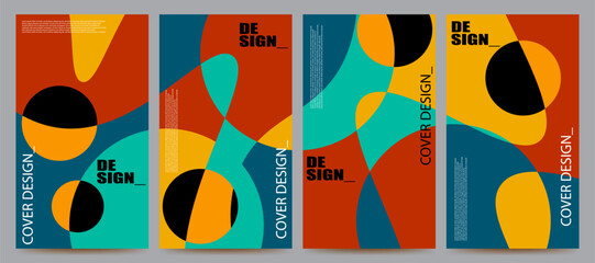 Obraz premium abstract colorful background set