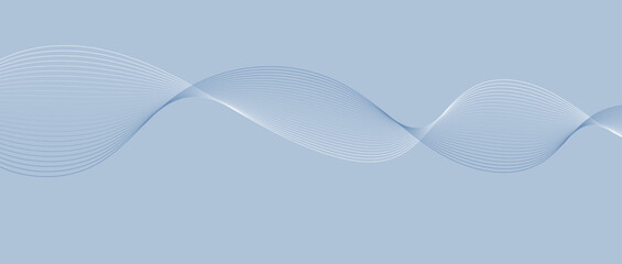 Abstract wave lines in blue gradient on minimalist background. Futuristic and dynamic look, perfect for tech, digital, and modern design projects.