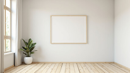 Serene White Room: Wooden Floor Interior Design Inspiration