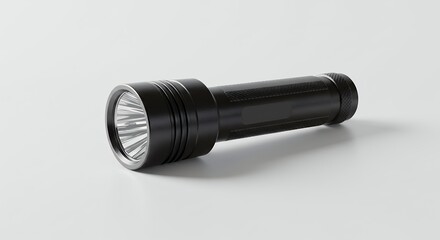 Black flashlight on white background