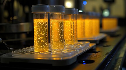 Beer brewing process samples.