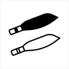 knife vector icon set make with vector