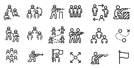Naklejka premium Tactical teamwork concepts for strategy and coordination design
