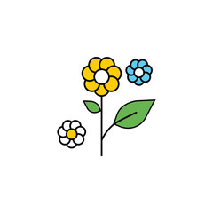 Colorful flowers representing ecosystem balance