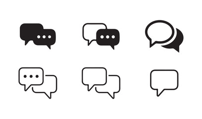 Simple Communication Bubble Icons for Web and Mobile. vector illustration eps 10