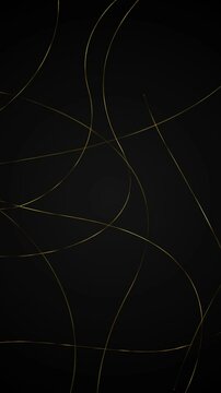 Golden lines light flashing, 4K motion background, Luxury magical stardust sparkling particles space floor, particle light awards stage background magical stardust sparkling particles space floor