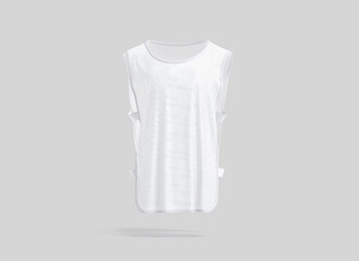 Blank white football team practice vest with straps mockup