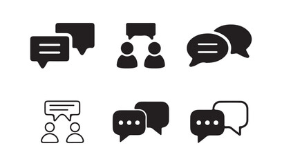 Big Social media message. Vector illustration isolated on white background. chat message icon set. eps 10