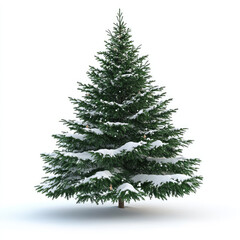 Obraz premium Beautiful Christmas tree covered in snow