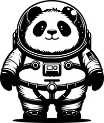 Panda Astronaut in Space Suit