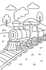 Coloring page for children. Beautiful illustration for coloring book.