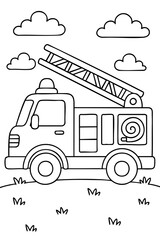Coloring page for children. Beautiful illustration for coloring book.