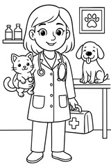 Coloring page for children. Beautiful illustration for coloring book.