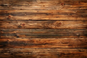 Naklejka premium Rustic Brown Wooden Planks Texture High-Resolution Photo Background