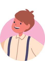 Elegant style boy child avatar