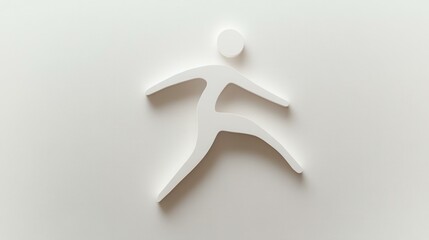 Obraz premium Adult person running against plain white background in studio