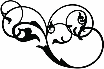 Curls and scrolls ornament fo...