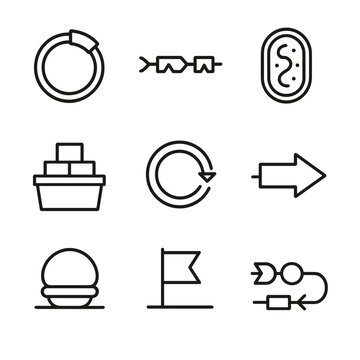Synthetic Biology Icons. Outline icon set of synthetic biology constructs: plasmid map, Golden Gate module, chassis cell,