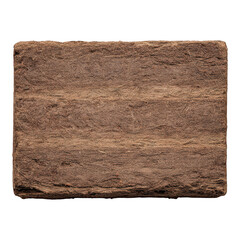 Naklejka premium Rectangular Brown Coir Matting Block Texture Background Natural Fiber Material Perfect for Crafts and Design Projects