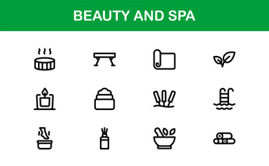 Ultimate Beauty and Spa Icon Collection for Modern Wellness Branding and Digital Design Perfect for Salons Skincare and Relaxation Projects