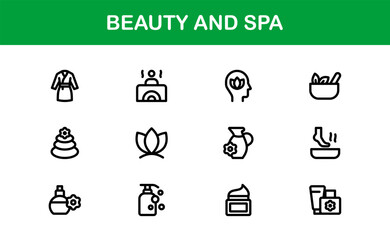 Ultimate Beauty and Spa Icon Collection for Modern Wellness Branding and Digital Design Perfect for Salons Skincare and Relaxation Projects