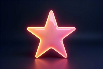Obraz premium Glowing3DCustomerReviewStar