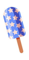 Sweet ice-cream American dessert cartoon