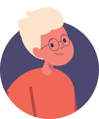 Cute intellectual schooler in eyeglasses