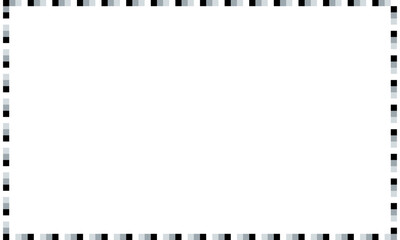 pixel dotted frame. Gradient rectangle border frame