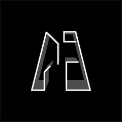 geometric logo pyramid shape vector