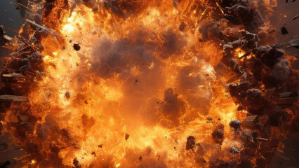 Obraz premium Apocalypse explosion effect backdrop
