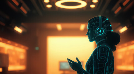 artificial intelligence asisstant, photo realistic illustration