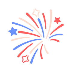 Independence day fireworks design element