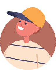 Happy boy wearing sportive cap