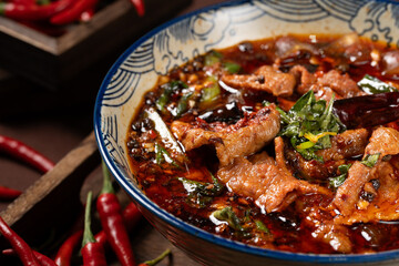 Chinese Cuisine - Spicy and Flavorful Sichuan Dish - Sichuan Boiled Beef
