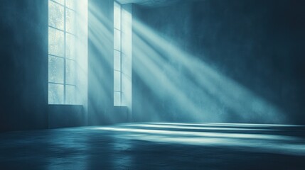 Sunlight streams into a dark, industrial space