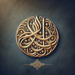 "Arabic Calligraphy Art – Elegant Islamic Ornament Design"