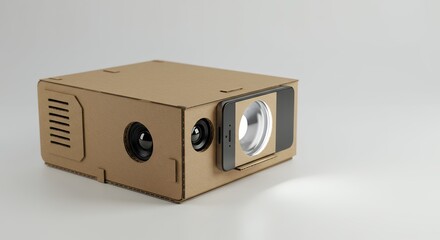 Obraz premium Cardboard projector box design