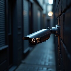 Security Camera in a Dark Alleyway