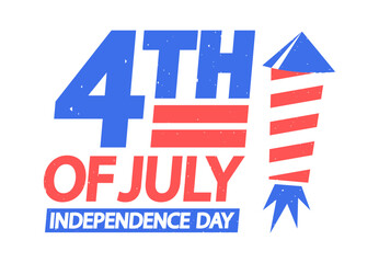 4th july independence day badge