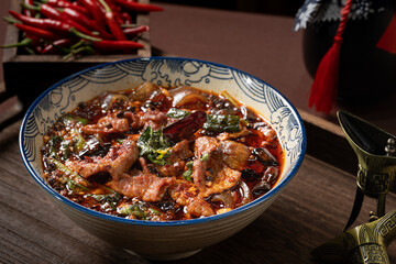 Chinese Cuisine - Spicy and Flavorful Sichuan Dish - Sichuan Boiled Beef