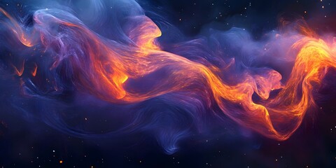 fiery explosion  cloud background, ai generated.
