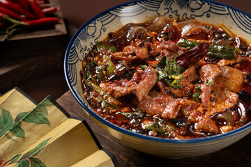 Chinese Cuisine - Spicy and Flavorful Sichuan Dish - Sichuan Boiled Beef