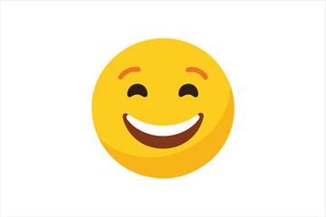 Cheerful Face Emoji Vector Design for Fun Messaging Projects